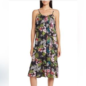 NWT Nordstrom Tropical Swim Coverup Dress - Floral Botanical